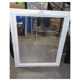 FRAMED MIRROR, 27"X33"