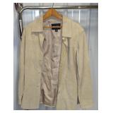 BEIGE SUEDE LADIES JACKET, SIZE 10