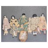 CHINA & BISQUE MINIATURE DOLLS