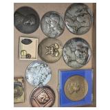 MEDALS, PINS, MATCHBOX HOLDER