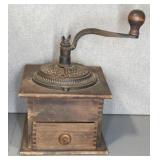 ANTIQUE WOOD COFFEE GRINDER