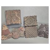 HAND CARVED WOOD PRINTING BLOCKS