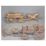 CAST IRON HORSE & CART (2)