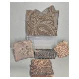 HAND CARVED WOOD PRINTING BLOCKS