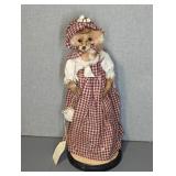 TAXADERMY DRESSED UP MINK DOLL.