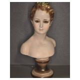 SHOULDER BUST ON ATTACHED PEDESTAL