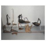 ANTIQUE BETTY LAMPS / WHALE OIL LAMPS, METALWARES