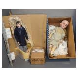(2) DOLLS - FRANKLIN HEIRLOOM RHETT BUTLER,
