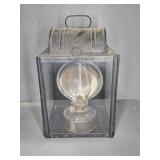 TIN METAL SLIDING GLASS HANGING LANTERN
