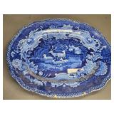 BLUE & WHITE PLATTER - ADAMS