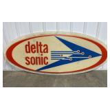 DELTA SONIC PLASTIC PANEL SIGN, 75"L