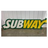 SUBWAY PLASTIC PANEL SIGN, 104"L