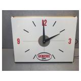 GENESEE BEER LIGHTED CLOCK SIGN, 20"X15"