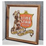 LONE STAR BEER MIRROR, 13.5"X13.5"