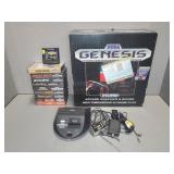 SEGA GENESIS GAMING SYSTEM AND 10 GAMES