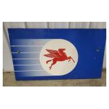 MOBIL OIL PEGASUS GAS PUMP PANEL, 40"X24"