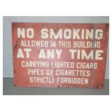 METAL NO SMOKING SIGN