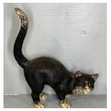 CAST IRON CAT DOORSTOP, 12"T