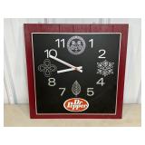 DR. PEPPER "FOUR SEASONS" VINTAGE CLOCK, 17"X17"