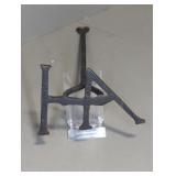 CAST IRON BRANDING IRON - H. A.