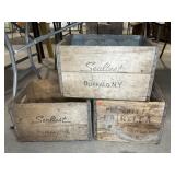 (3) WOODEN CRATES