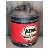 VEEDOL TRACTOR OIL 5 GAL. CAN, 16" T