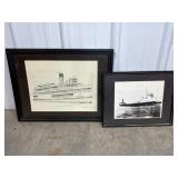 (2) NAUTICAL PICTURES OF GREAT LAKES BOATS
