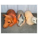 NATIVITY DONKEY, COW, SHEEP BLOW MOLDS