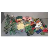 PLASTIC ARMY TOYS AND OTHER VEHICLES