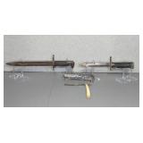 (2) BAYONETS AND (1) STRAIGHT RAZOR