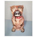 MAJOLICA FIGURAL PUG DOG PITCHER