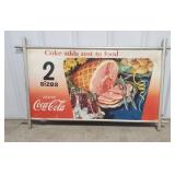 CARDSTOCK COCA-COLA SIGN WITH METAL FRAME