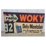 PARTIAL MONTCLAIRE CIGARETTE CARDBOARD SIGN