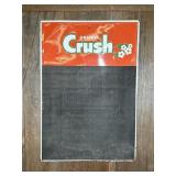 ORANGE CRUSH METAL CHALKBOARD SIGN, 19.5"X28"