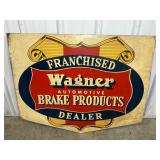 "WAGNER / BRAKE PRODUCTS" EMBOSSED TIN SIGN