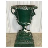 CAST IRON FLOWER POT, 25" T