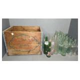 COTT WOODEN CRATE AND BOTTLES