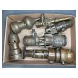 (6) BRASS FIRE HOSE NOZZLES & VALVES