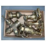 (5) BRASS FIRE HOSE NOZZLES & VALVES