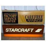 (2) LIGHTED SIGNS - "STARCRAFT" & CAREFREE AWNINGS