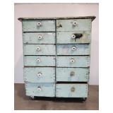 PARTS CABINET ON CASTERS 12 DRAWER