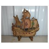 CAST IRON SAILSHIP DOORSTOP, 11"T