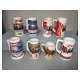 BUDWISER CERAMIC STEINS (8)