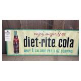 DIET-RITE COLA EMBOSSED SIGN, 32"X12"