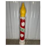 CANDLESTICK "NOEL" BLOW MOLD, 38" T, W/ LIGHT