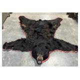 TAXIDERMY BLACK BEAR RUG, 65"X63"