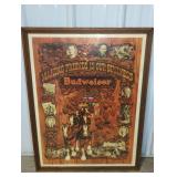 BUDWEISER POSTER FRAMED