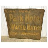 ALDEN, NY PARK HOTEL SIGN, 30"X28"