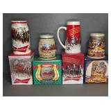 BUDWEISER CERAMIC STEINS