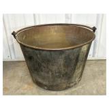 BRASS CAULDRON W/ HANDLE, 18" DIA.
